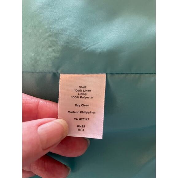 Talbots Size 16 Petite 100% Linen Jacket Teal NWT - Picture 6 of 6